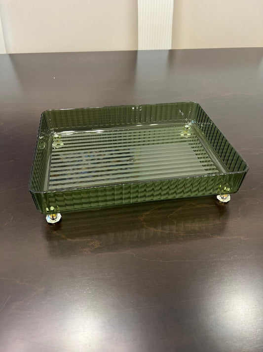 Acrylic Textured Tray, Green
