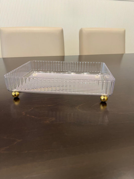Acrylic Textured Tray, Transparent
