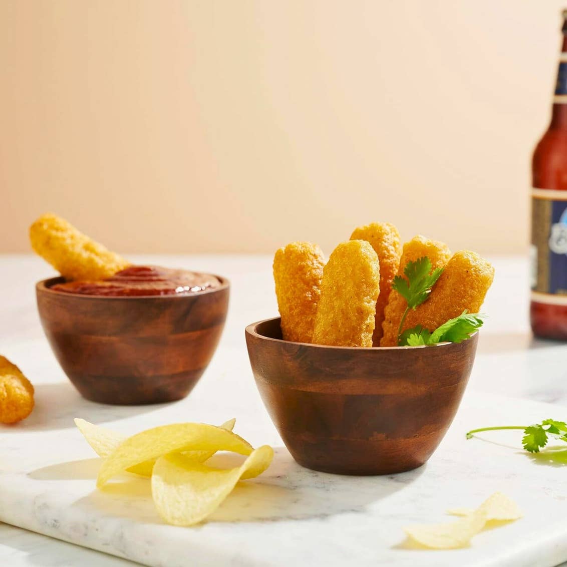 Set of Three 4" Wood Bowls