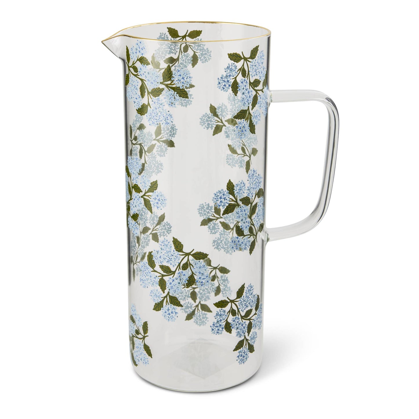 Glass Pitcher - Hydrangea