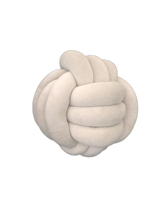 Knot Ball Throw Pillow, Small, Gray