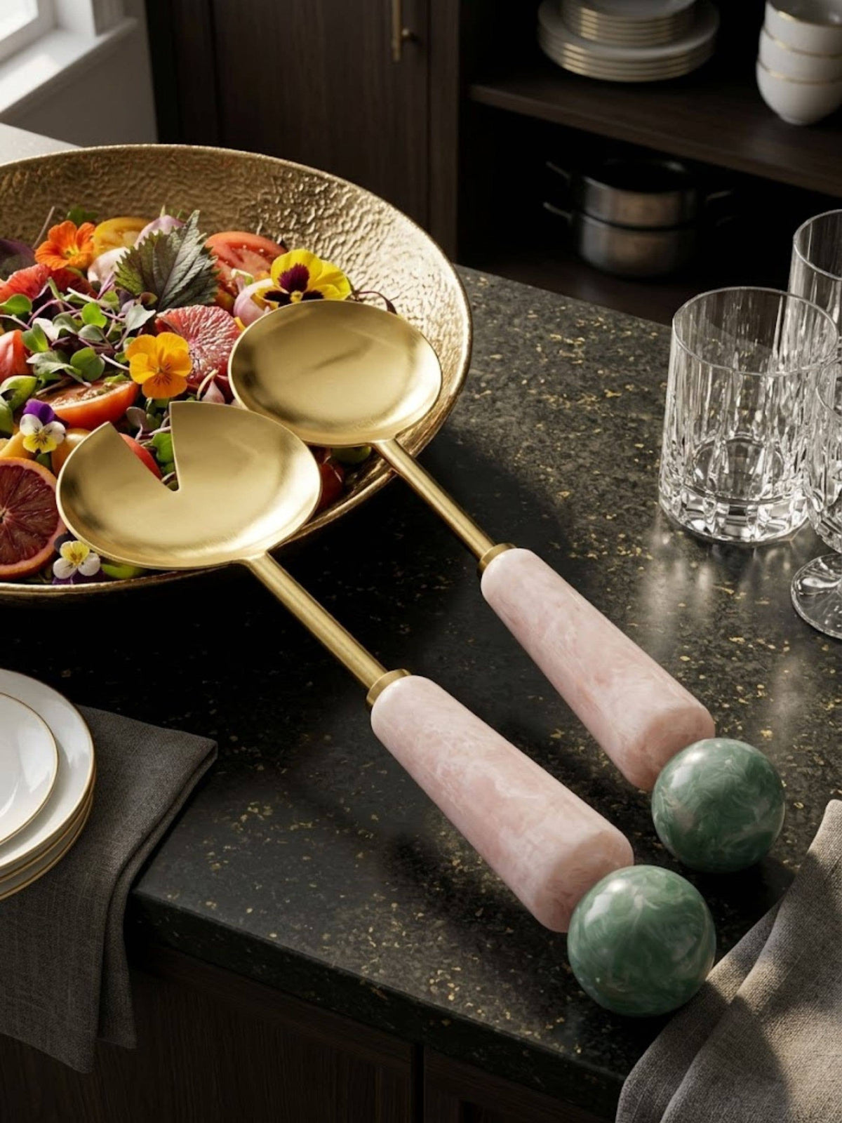 Copenhagen Sculpted Salad Servers Set