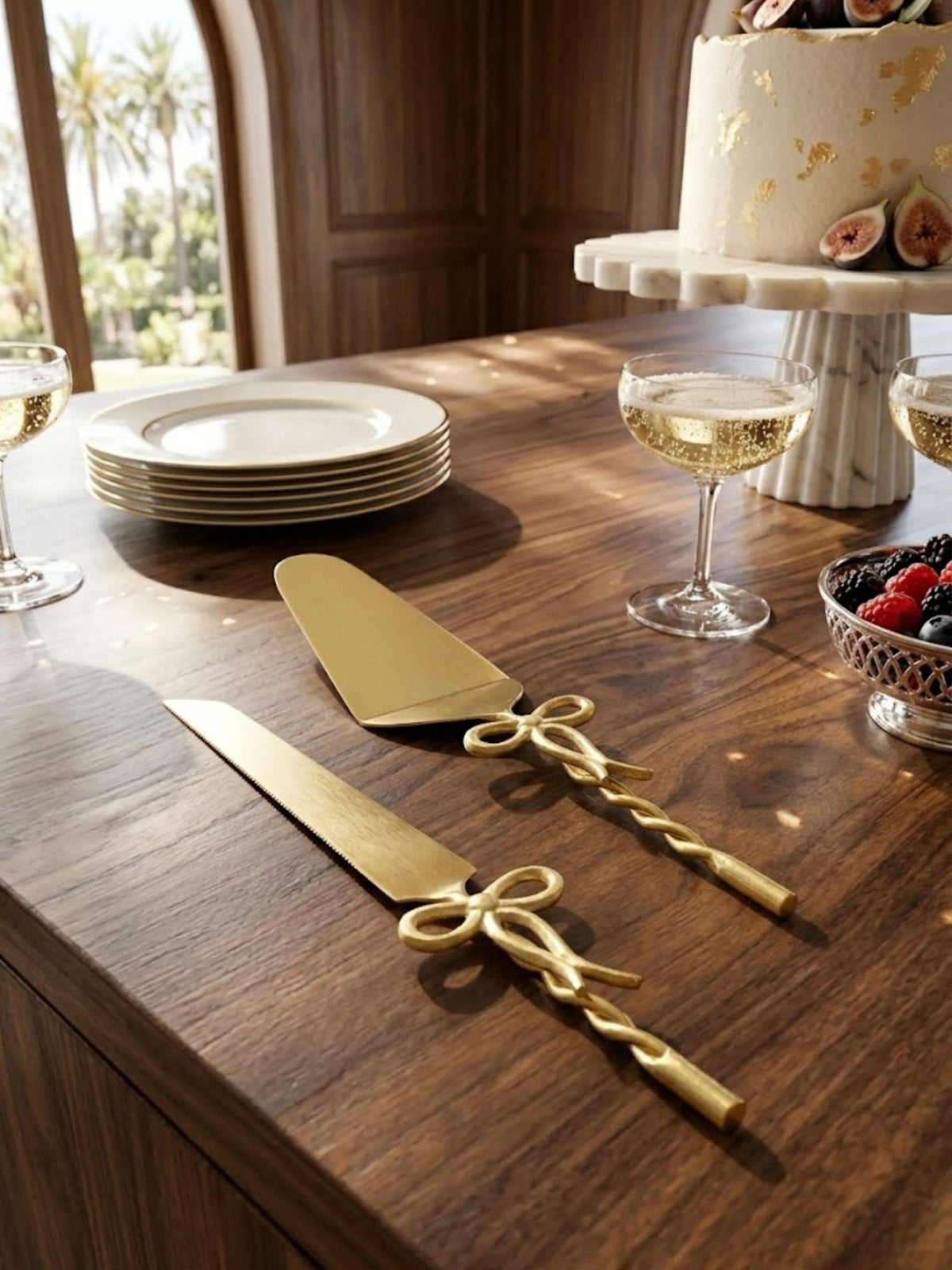 Imperial Gold Cake Server Set