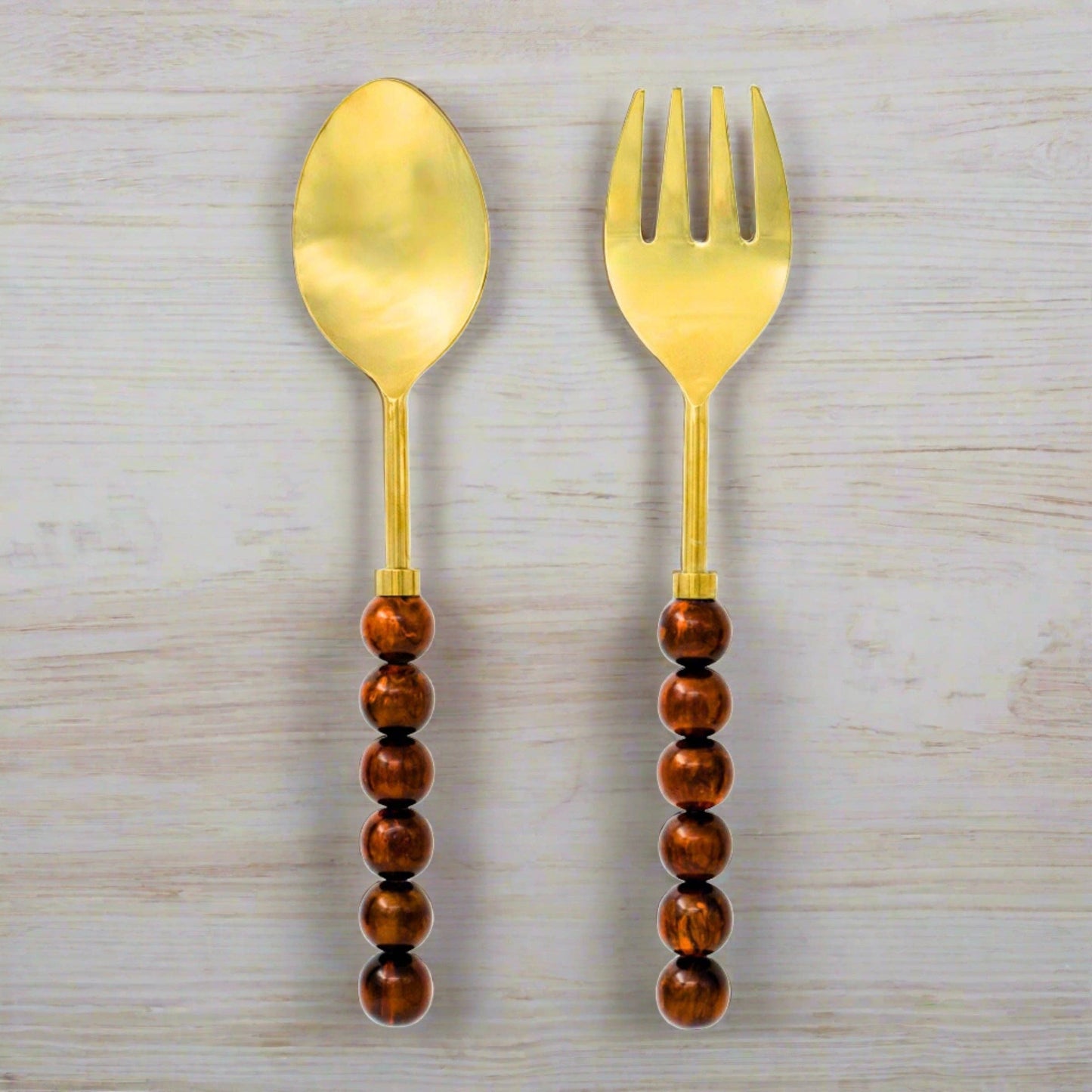 Rathlin Caramel Salad Server Set