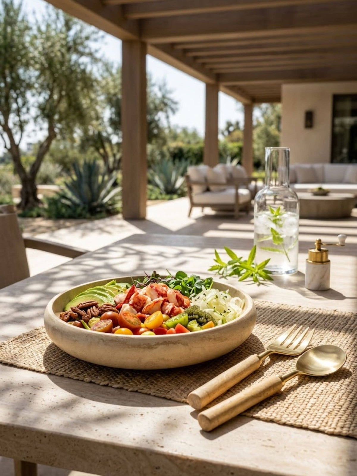 Florence Salad Bowl & Servers