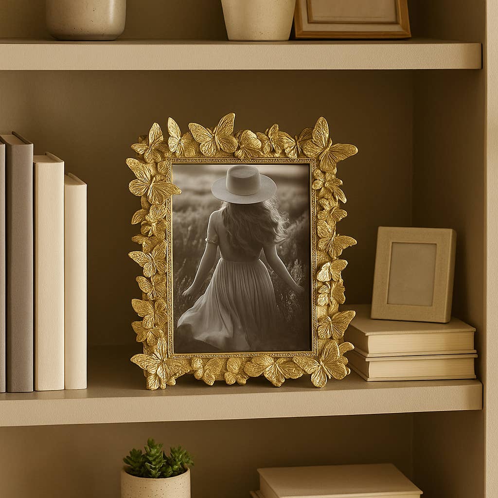 Resin Butterflies Decorative Photo Frame, 5x7