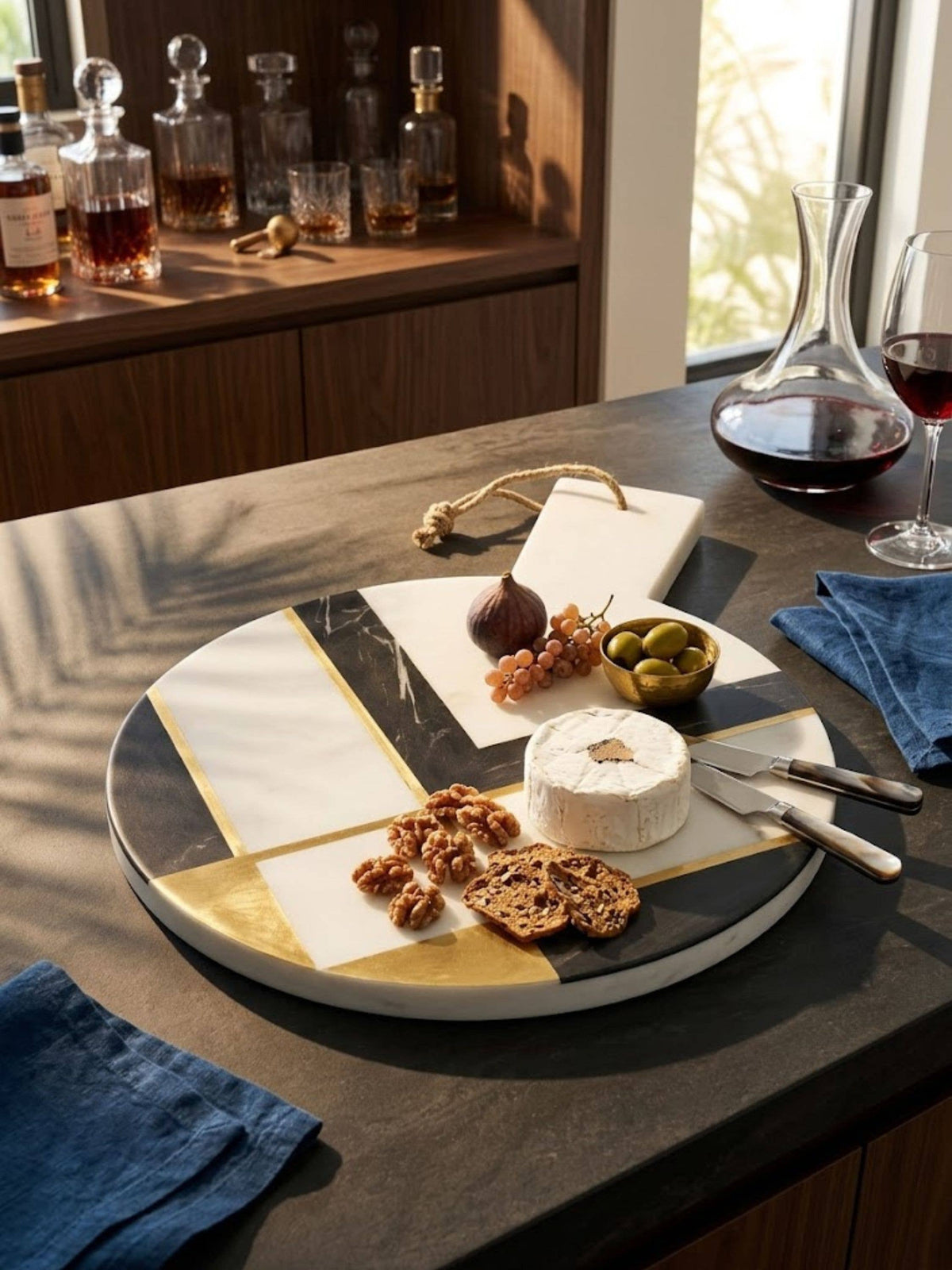 Campania Marble Inlay Cheese Board