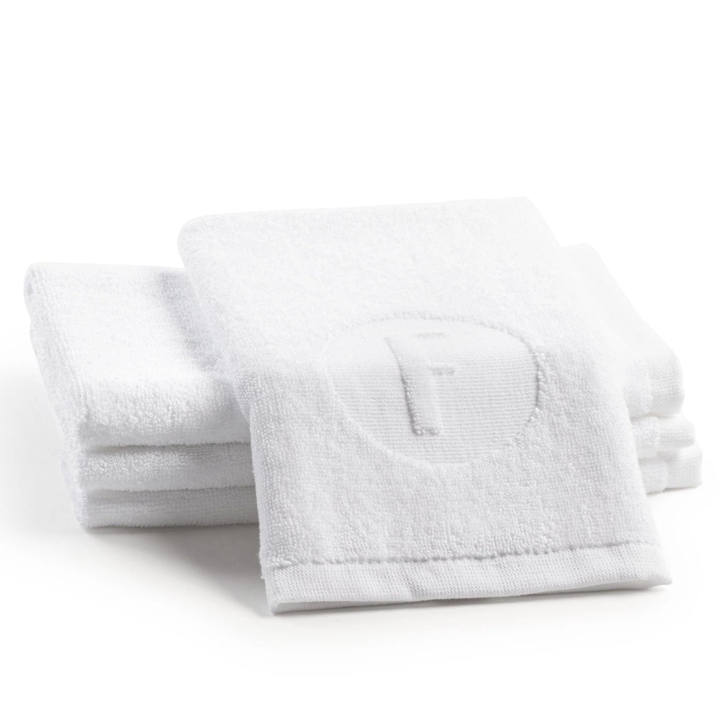 Circle Initial Embossed Finger Towel
