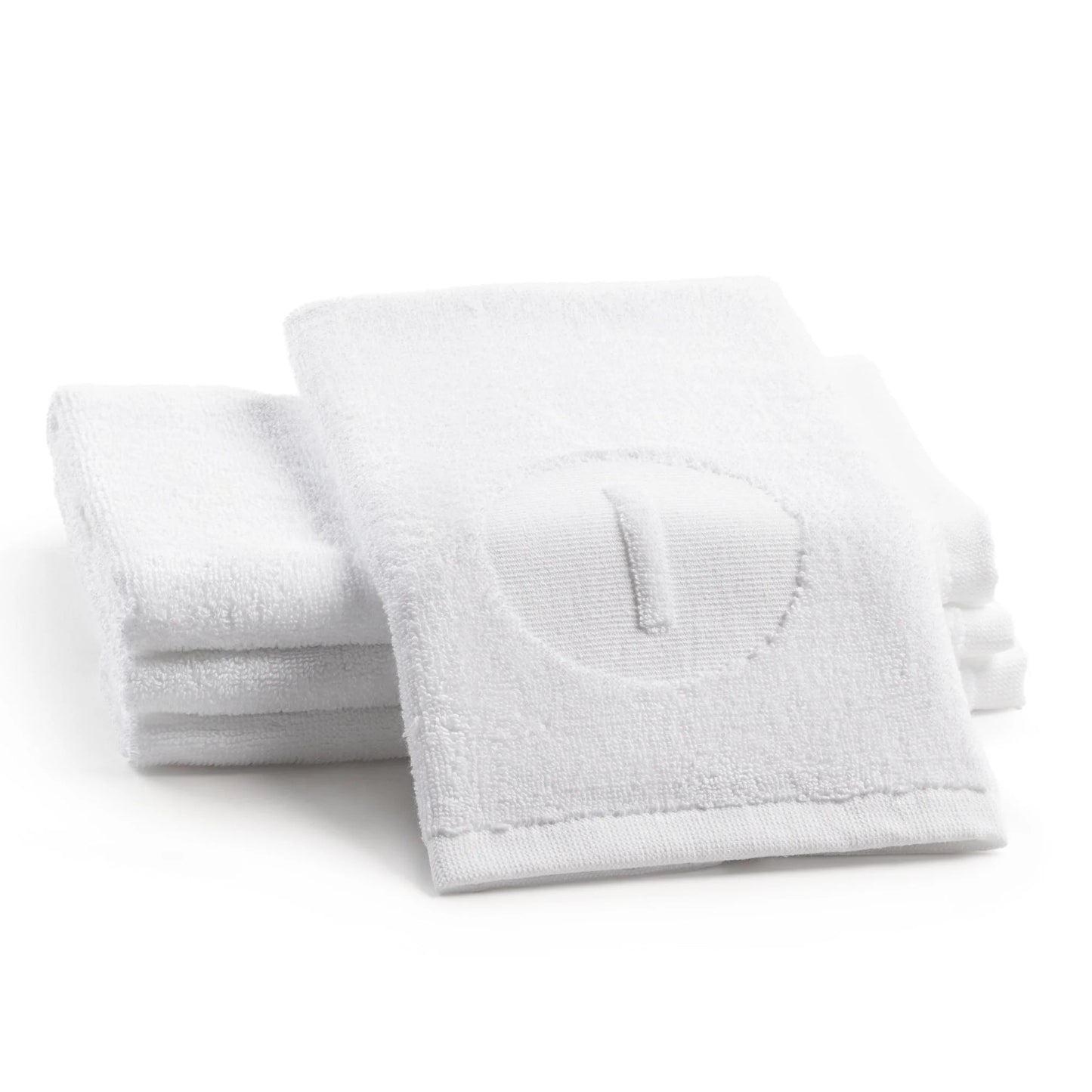 Circle Initial Embossed Finger Towel