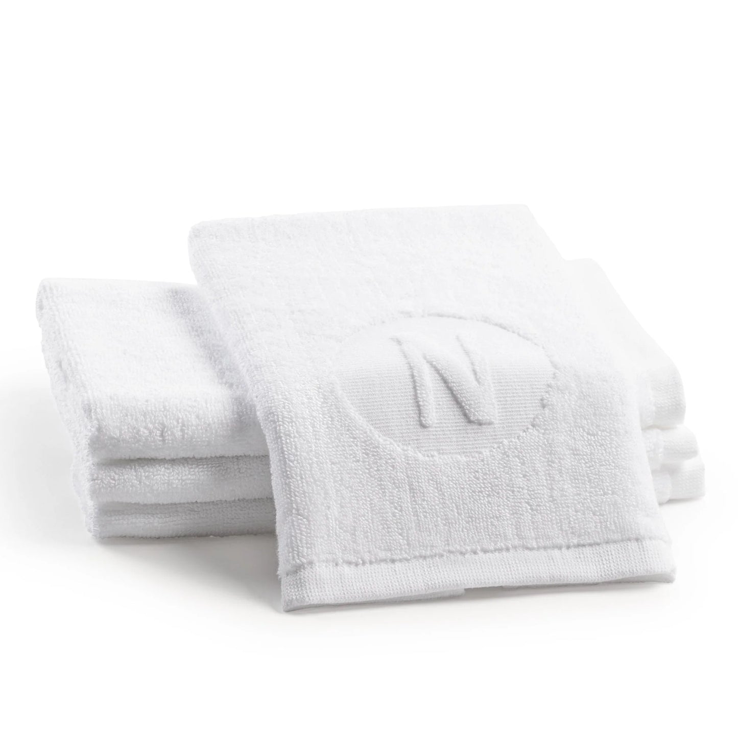 Circle Initial Embossed Finger Towel