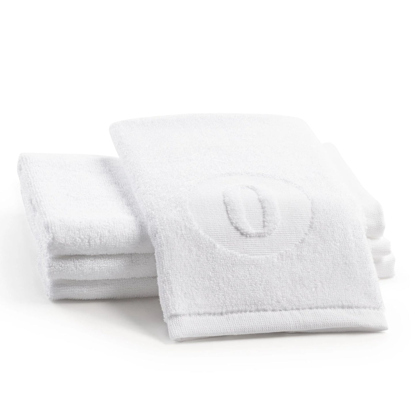Circle Initial Embossed Finger Towel