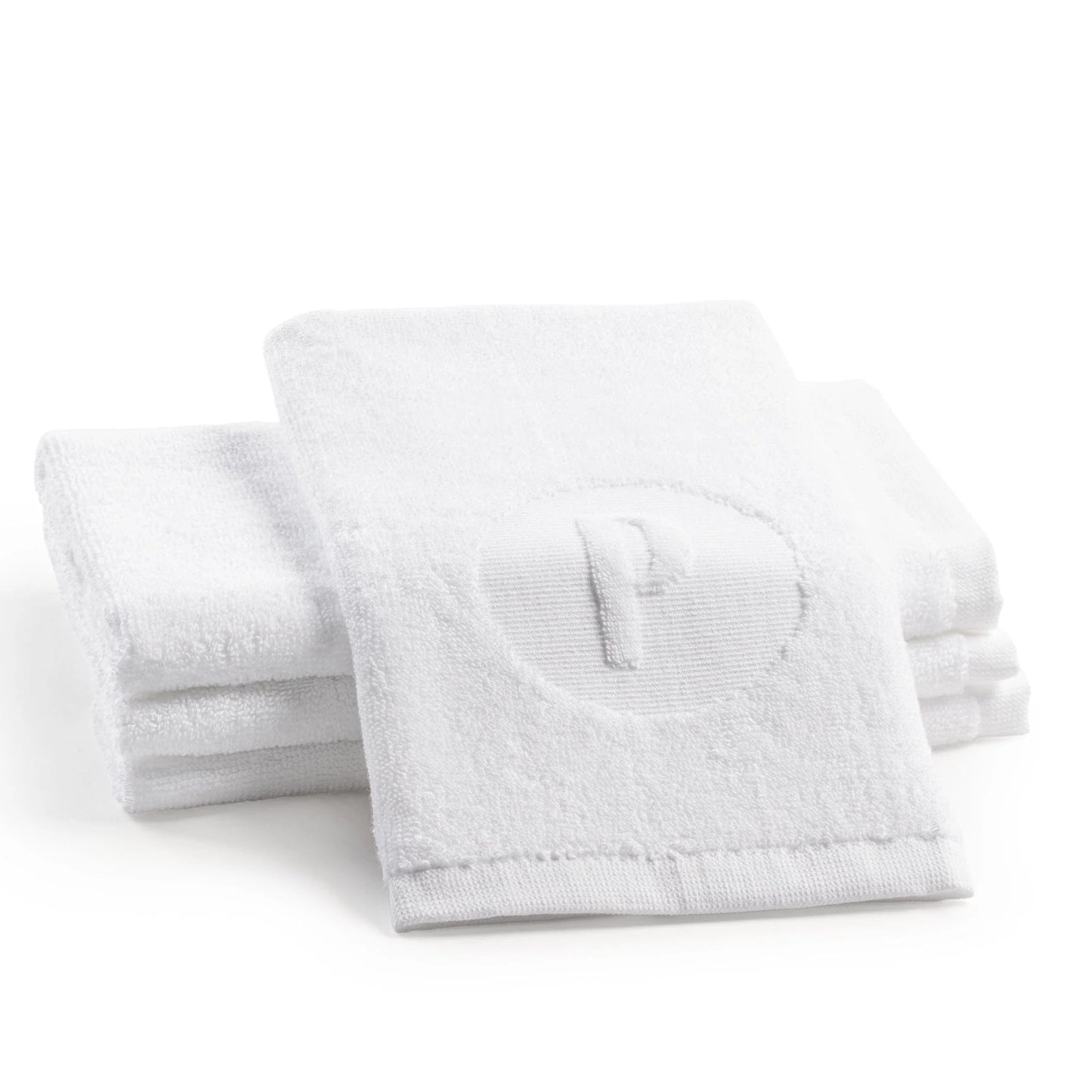 Circle Initial Embossed Finger Towel