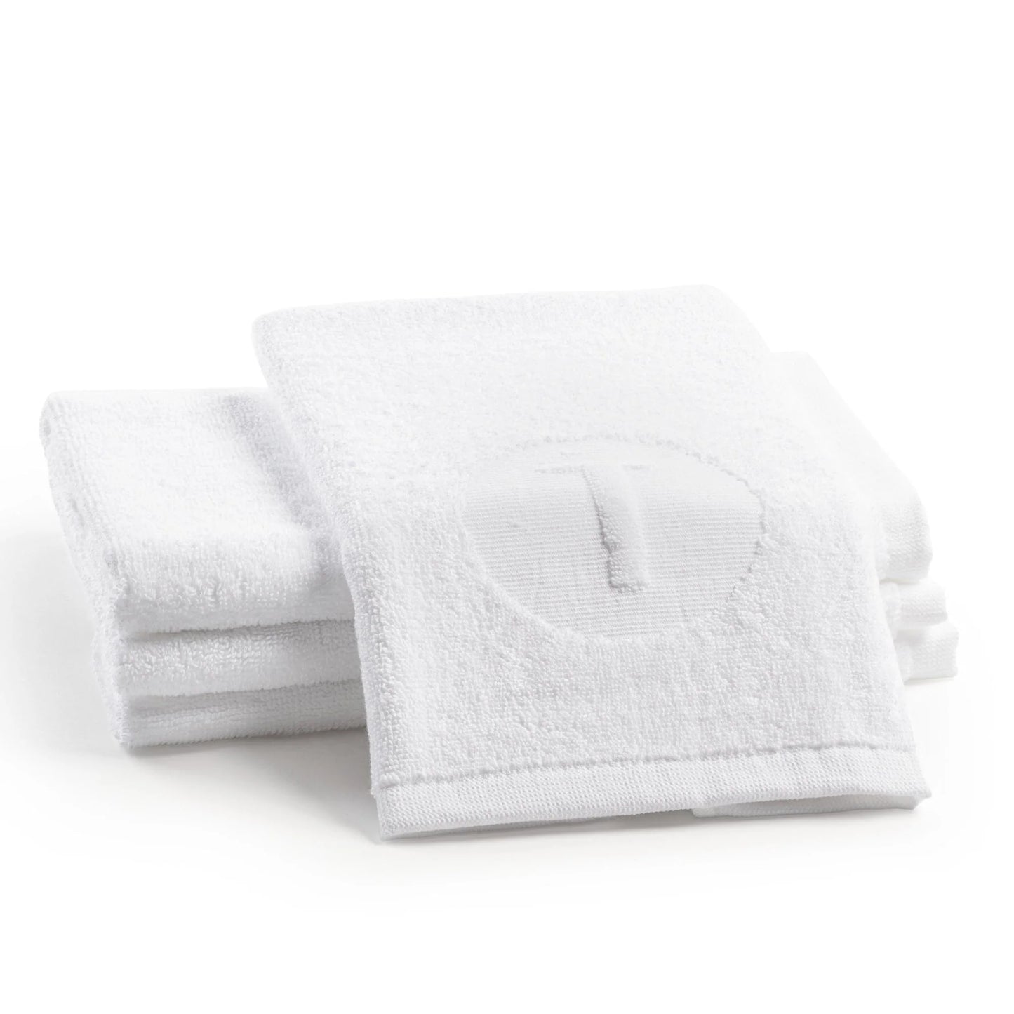 Circle Initial Embossed Finger Towel