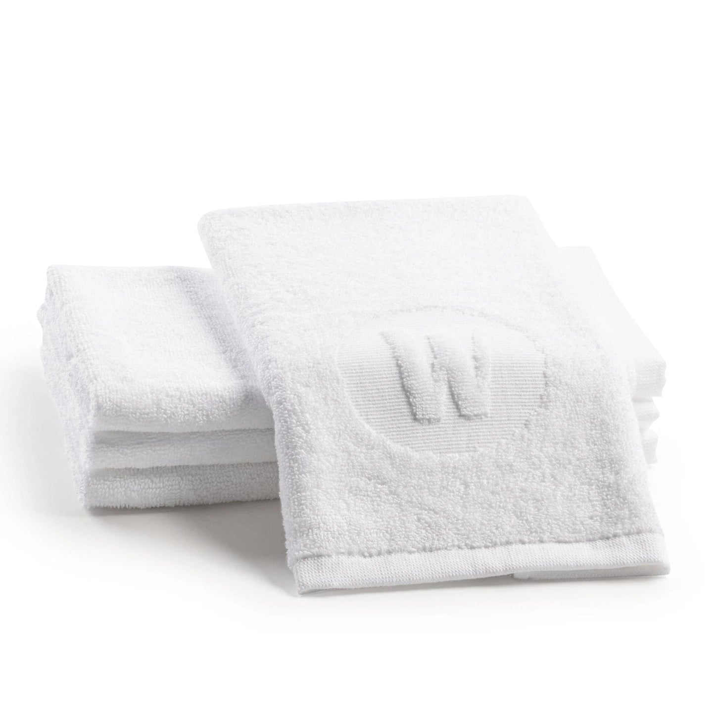 Circle Initial Embossed Finger Towel