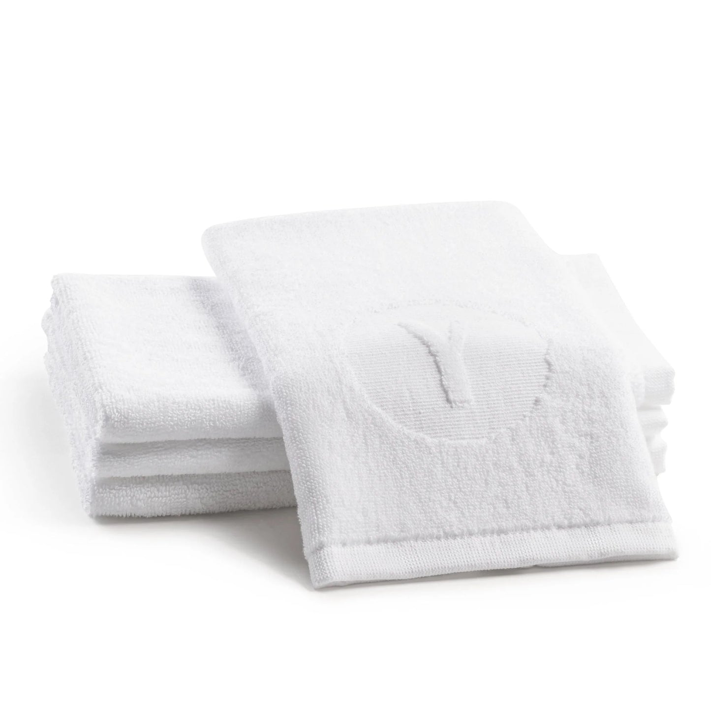 Circle Initial Embossed Finger Towel