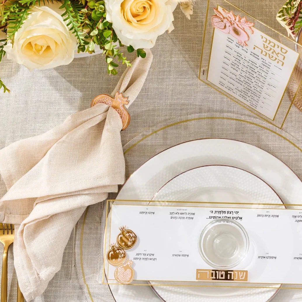 Gold Pomegranate Napkin Rings