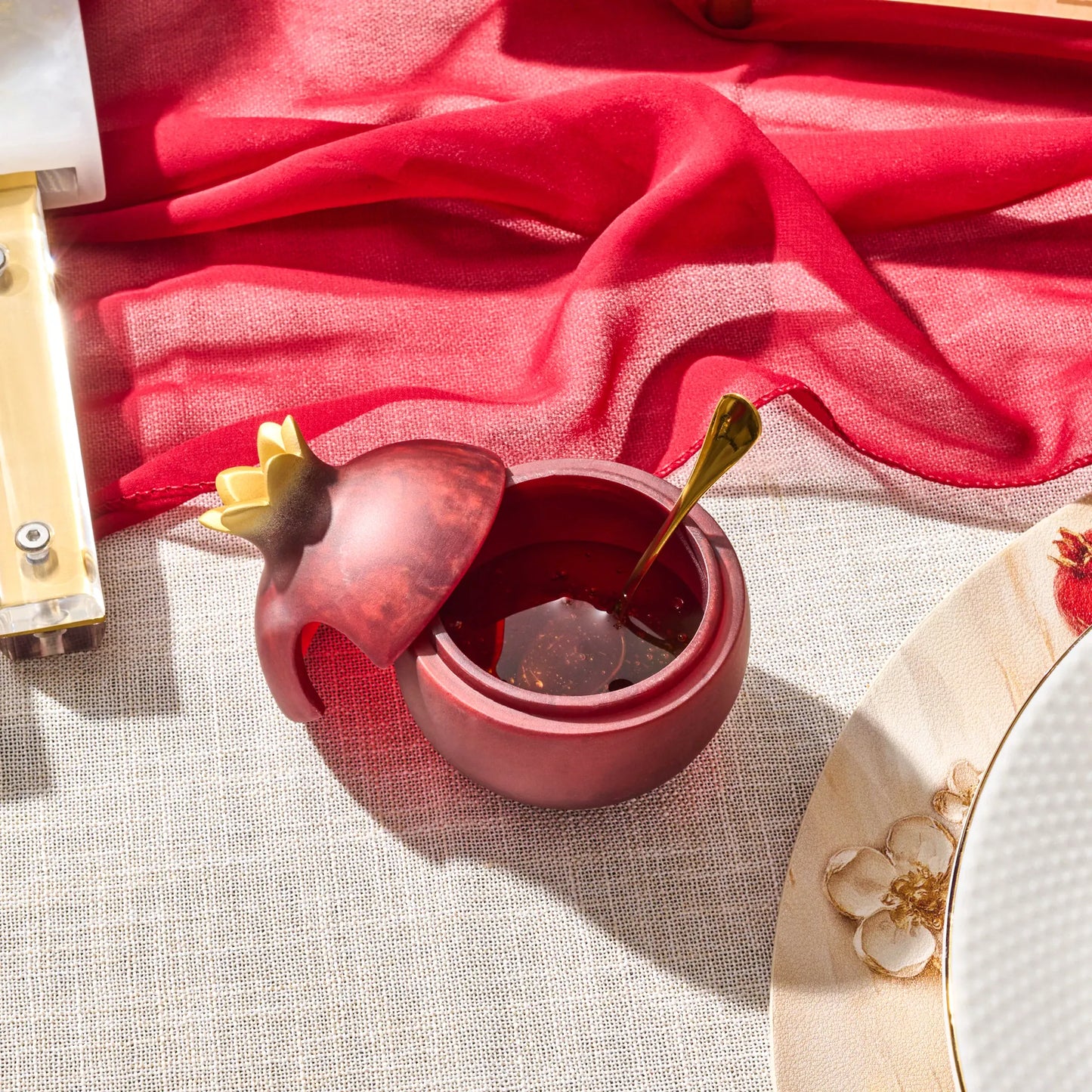 Resin Pomegranate Honey Dish