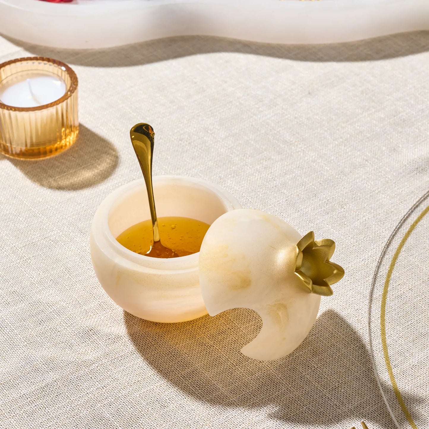 Resin Pomegranate Honey Dish
