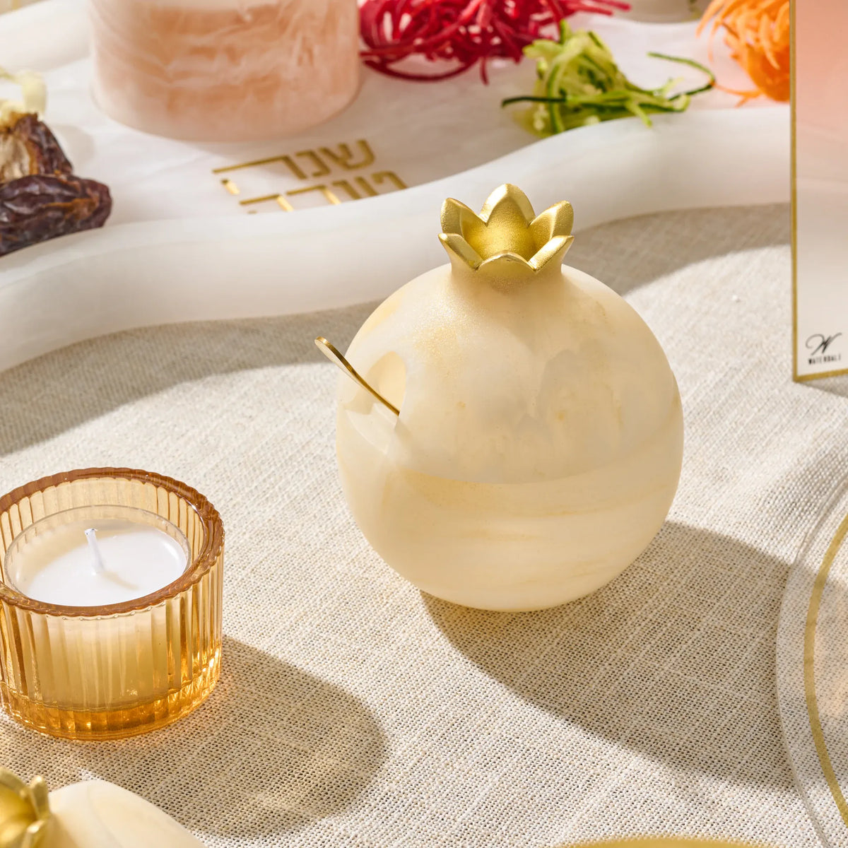Resin Pomegranate Honey Dish