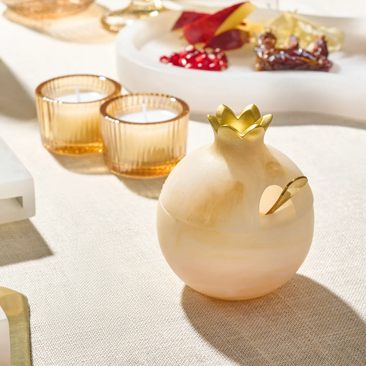Resin Pomegranate Honey Dish