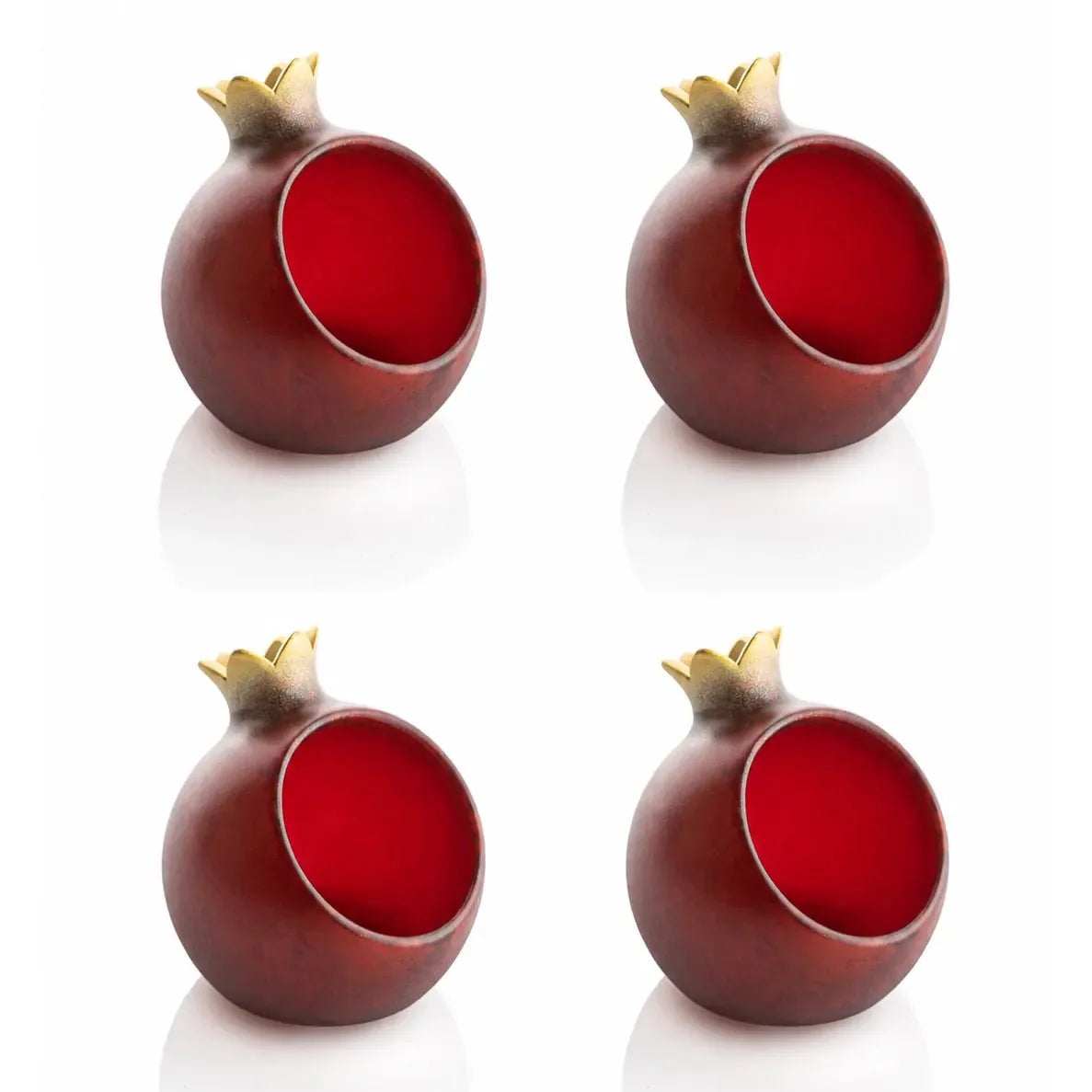 Resin Pomegranate Personal Honey Dish Set