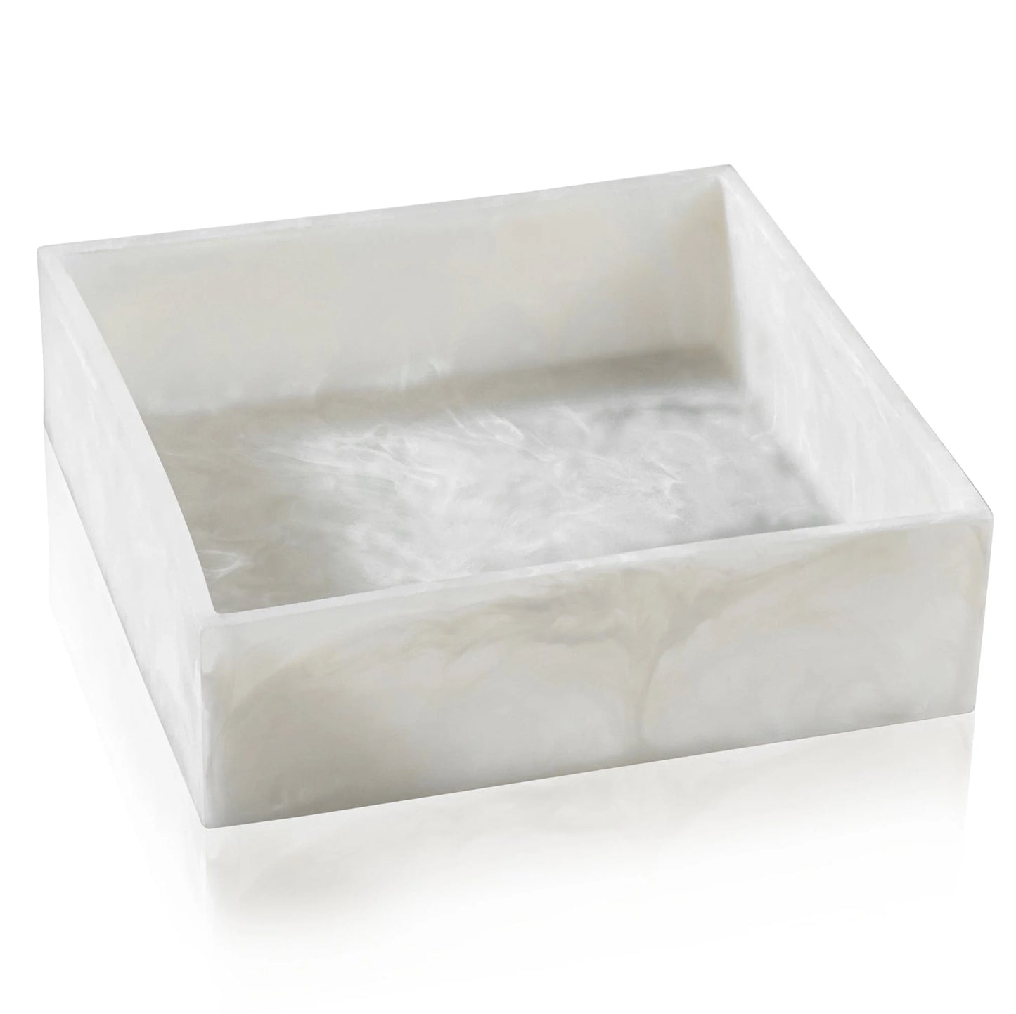 Resin Square Salad Bowl, Marble