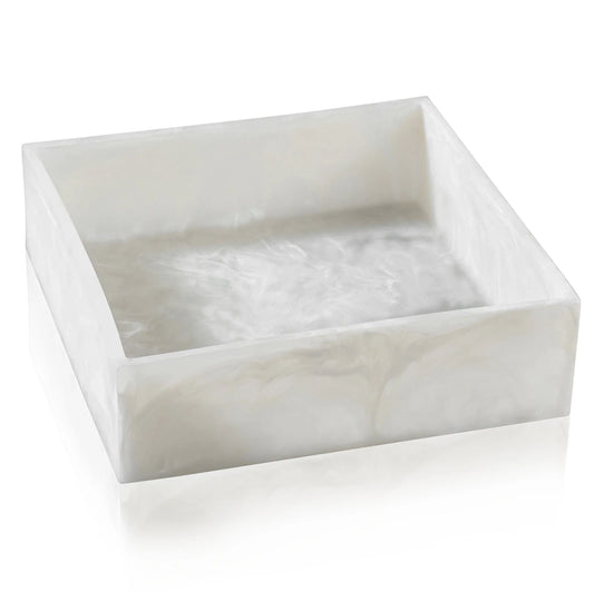 Resin Square Salad Bowl, Marble