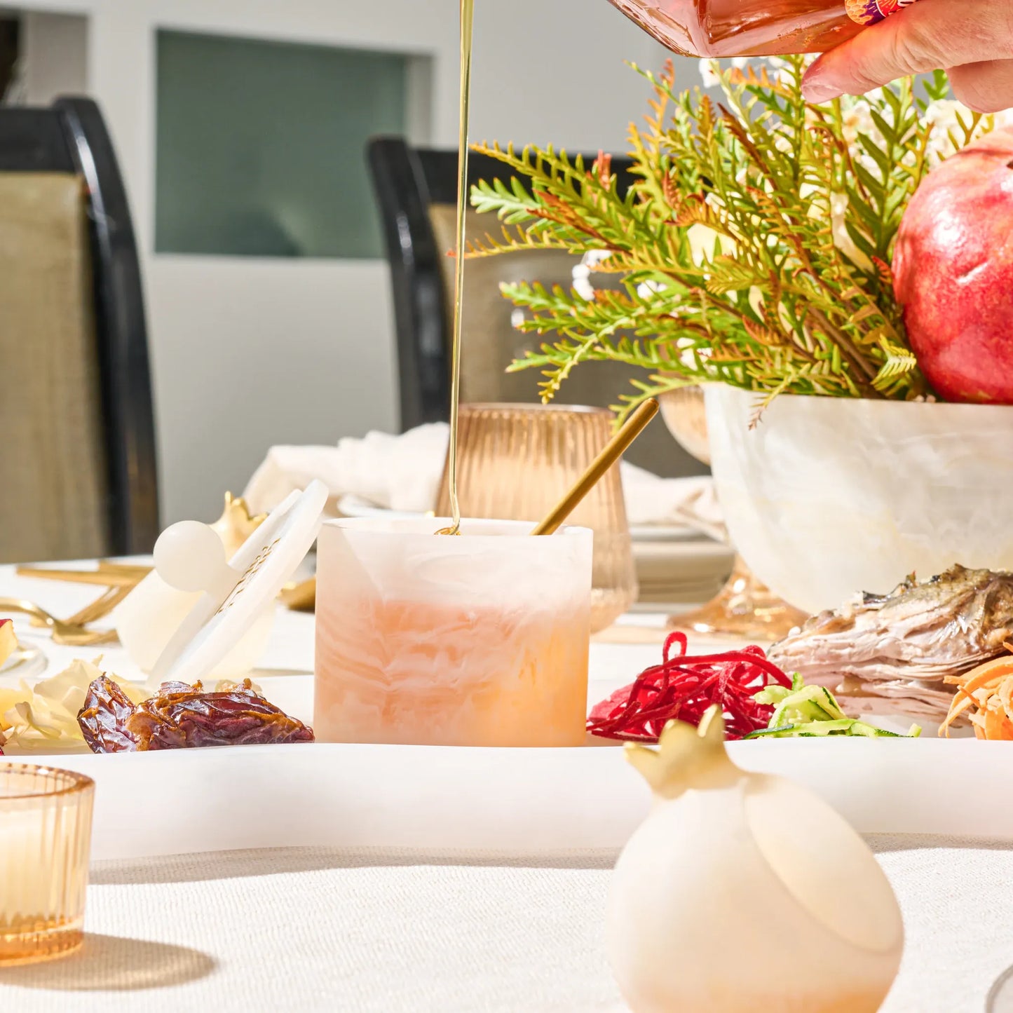 Rosh Hashanah Curve Resin Simanim Tray