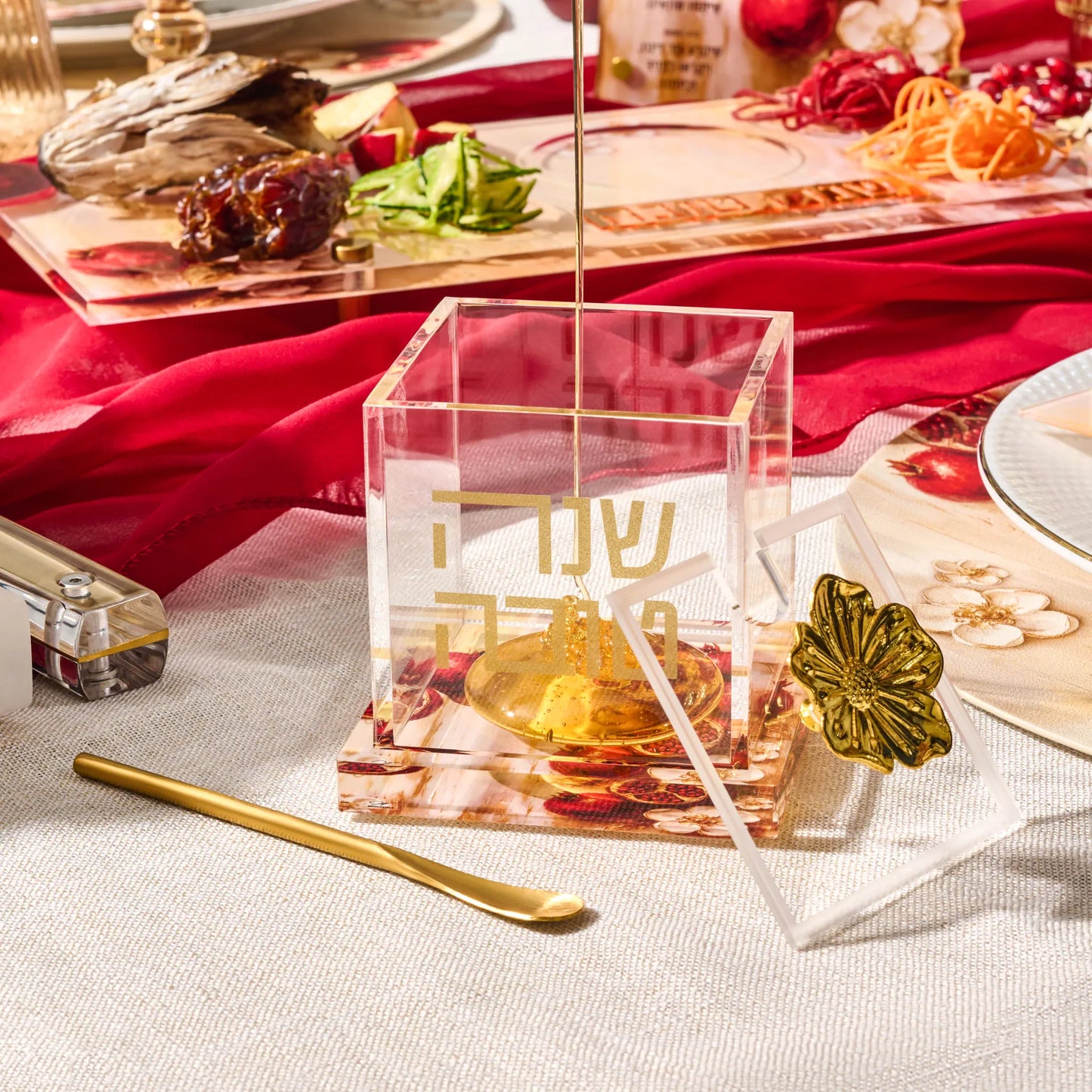 Rosh Hashanah Painted Pomegranate Honey Dish
