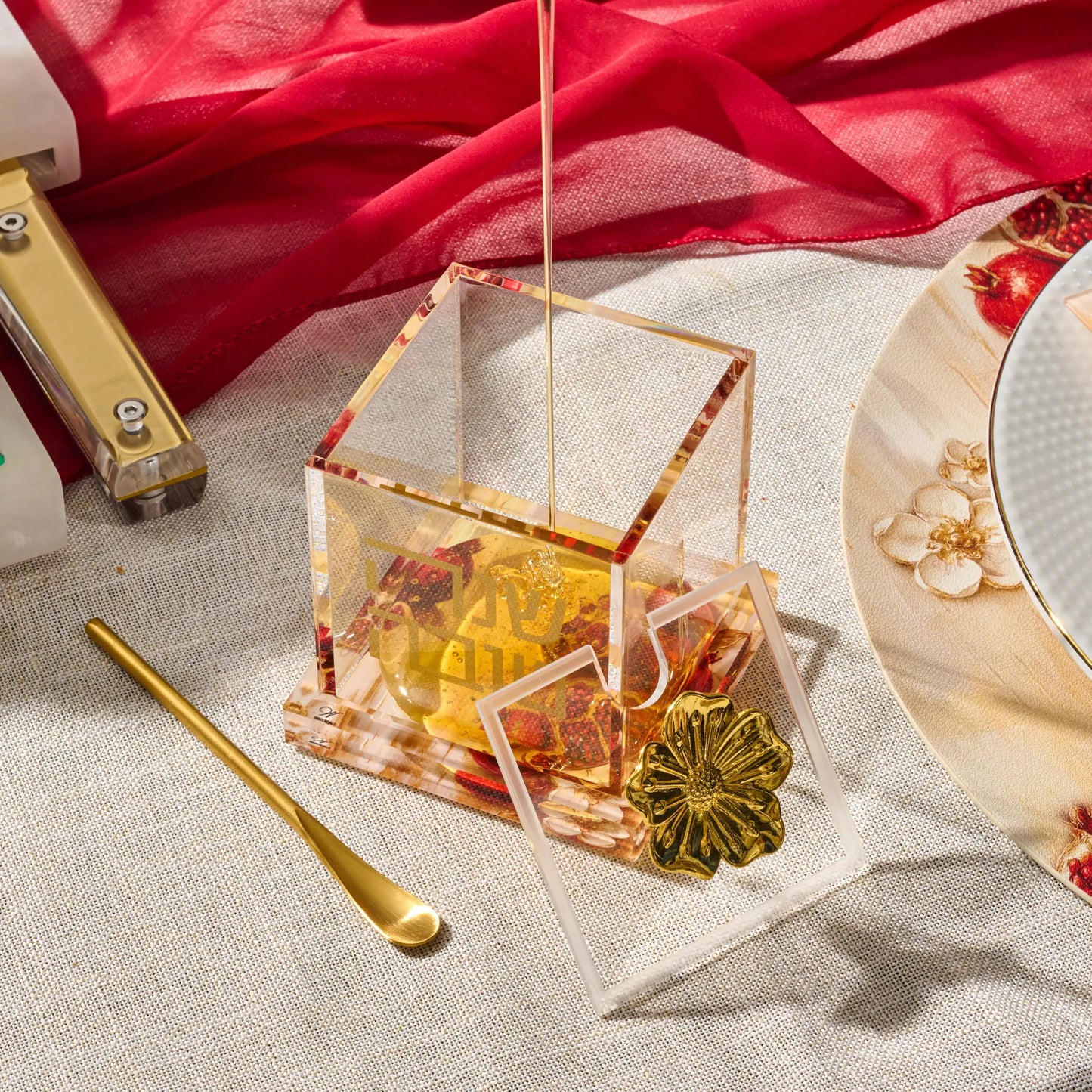 Rosh Hashanah Painted Pomegranate Honey Dish