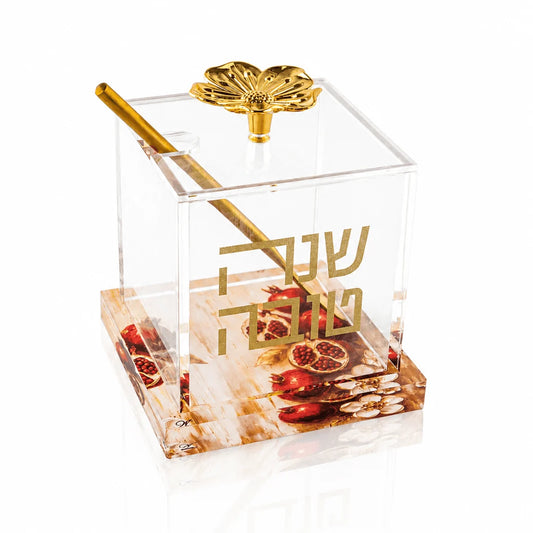 Rosh Hashanah Painted Pomegranate Honey Dish