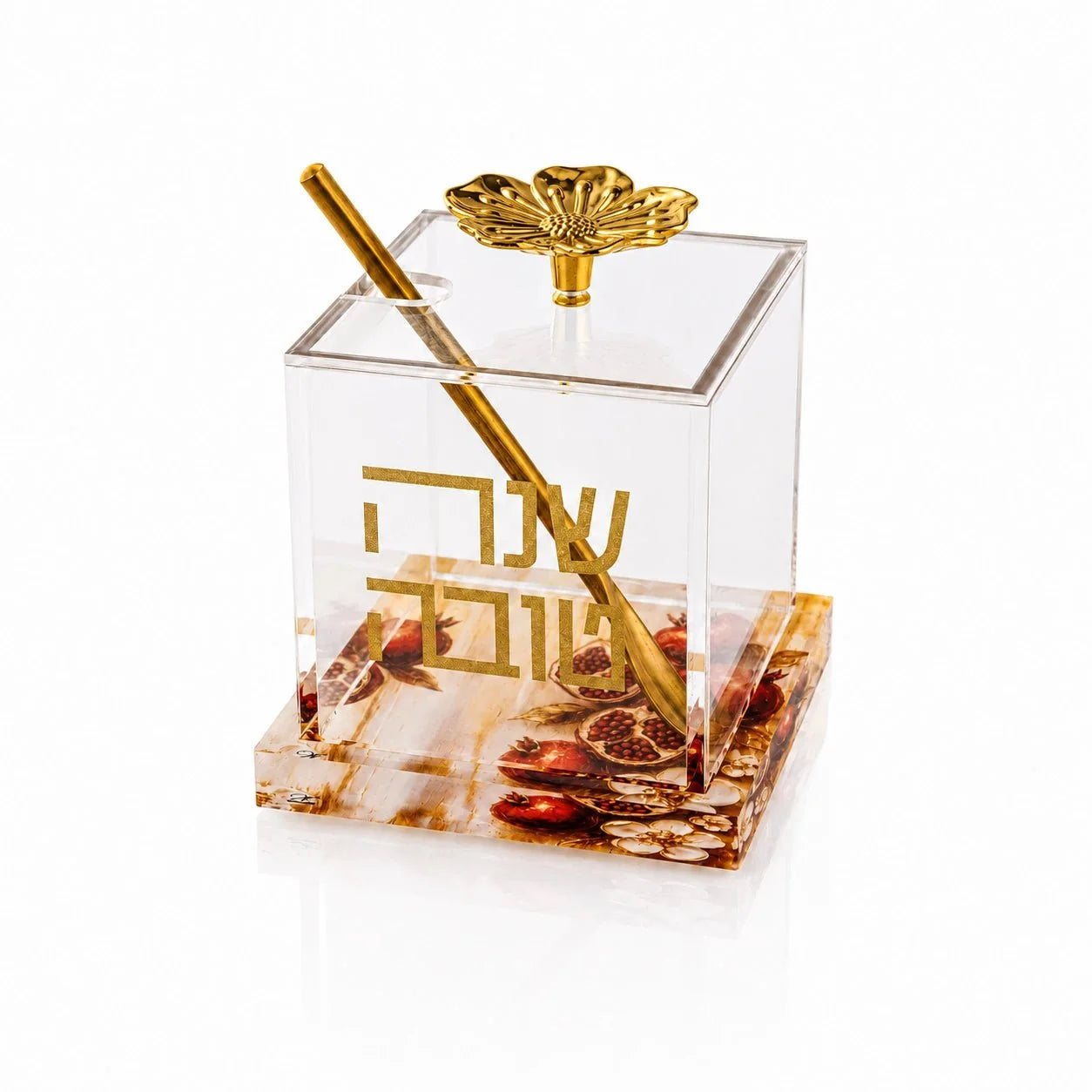 Rosh Hashanah Painted Pomegranate Honey Dish